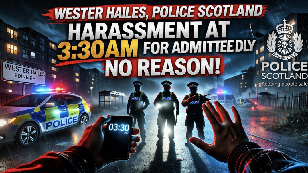 Wester Hailes Police Scotland Harassment At 3:30am For Admittedly NO REASON